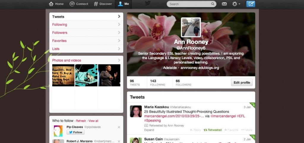 Twitter Home Page