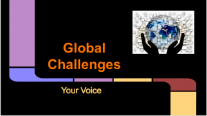 Global challenges: Your Voice